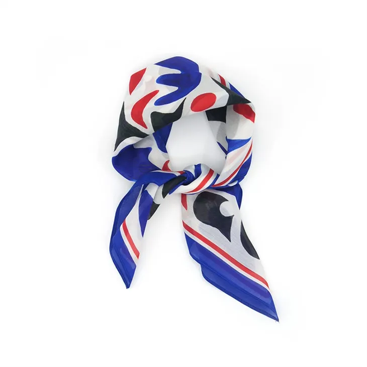 Foulards en soie bleus