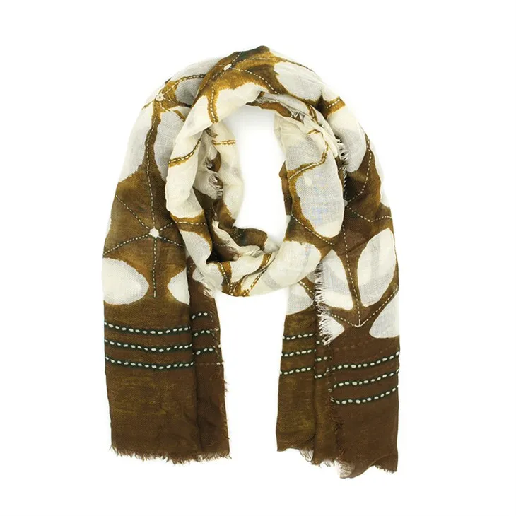 Écharpe imprimée à la fleur S017