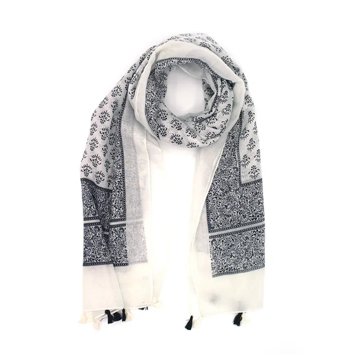 Foulards en polyester fleuri pour femmes