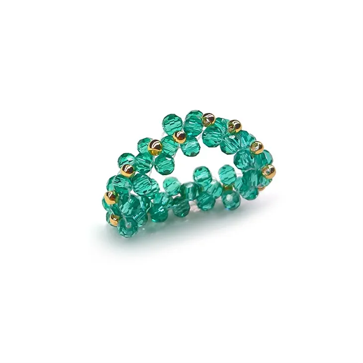 Bague à plusieurs niveaux verte