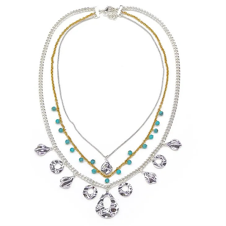 Ensemble de colliers à chaîne superposée