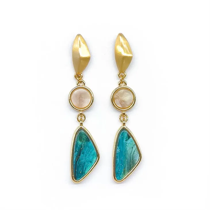 Boucles d'oreilles à tige océan pour femme