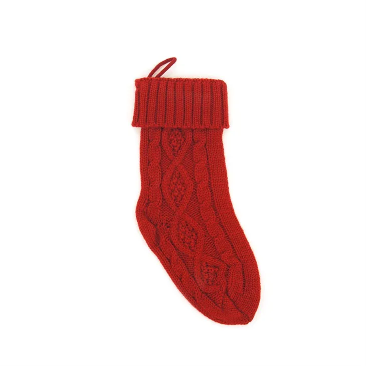 Bas de Noël à texture rouge