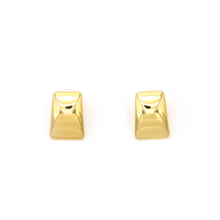Boucles d'oreilles à tige rectangulaires
