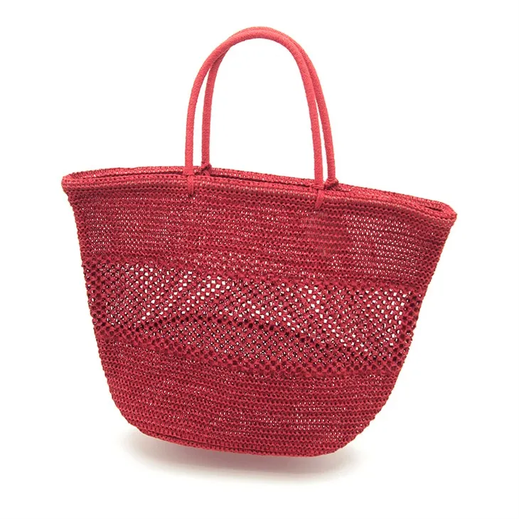 Sac rouge moyen en crochet