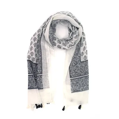 Foulards en polyester fleuri pour femmes