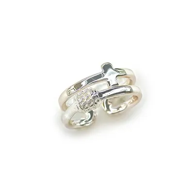 Bague en argent à plusieurs niveaux